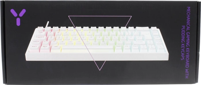 ISY IGK 5500-WT Gaming Tastatur, weiß, LEDs RGB, hot-swap, Outemu Red, USB, DE