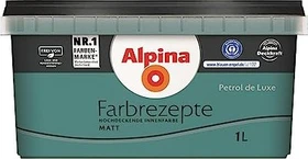 Alpina Farben Farbrezepte Innenfarbe petrol de luxe matt, 1l