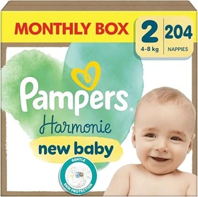 Pampers Harmonie New Baby Gr.2 Einwegwindel, 4-8kg, 204 Stück