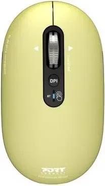 Port Designs Pure Mac Bluetooth Rechargeable Mouse, Lemon, Bluetooth
