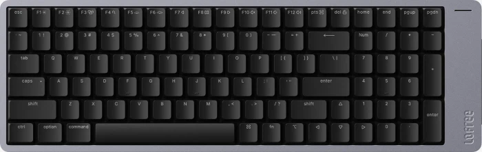 Lofree Flow 2 100, Space Black, LEDs weiß, Kailh LOW PROFILE Pulse, USB/Bluetooth, US