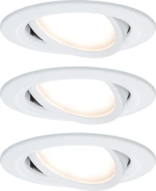 Paulmann LED Nova rund 6W Einbauleuchte weiß, 3 Stück