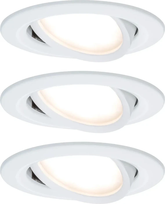 Paulmann LED Nova rund 6W Einbauleuchte weiß, 3 Stück