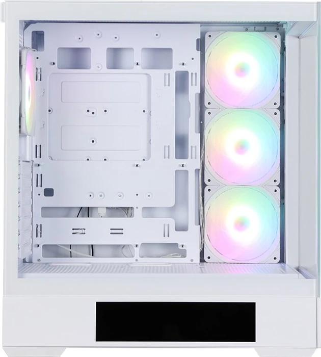 Zalman P40 DS White, weiß, Glasfenster
