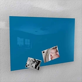 Colours Manufaktur Glas-Magnettafel, Glasboard, himmelblau, 50x110cm