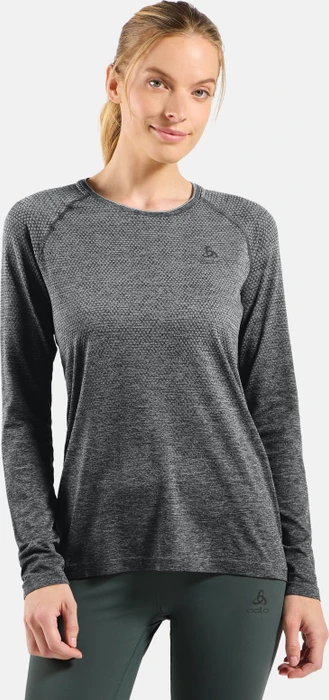 Odlo Essential Seamless Funktionsshirt langarm stone grey melange (Damen)
