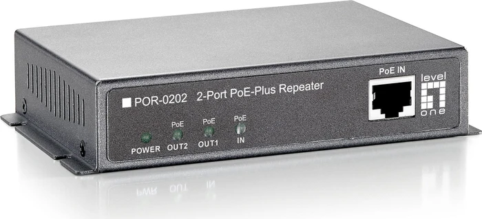 LevelOne Wallmount PoE-Extender, 3x RJ-45, PoE+ PD