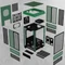 Thermaltake The Tower 100 Racing Green, grün, Glasfenster, Mini-ITX Vorschaubild