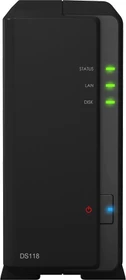 Synology DiskStation DS118, 1GB RAM, 1x RJ-45 1000Base-T, 2x USB-A 3.0