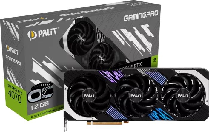 Palit GeForce RTX 4070 GamingPro OC, 12GB GDDR6X, HDMI, 3x DP