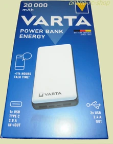 Varta Power Bank Energy 20000 schwarz/weiß
