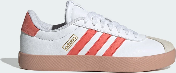 adidas VL Court 3.0 cloud white/preloved scarlet/gold metallic (Damen)