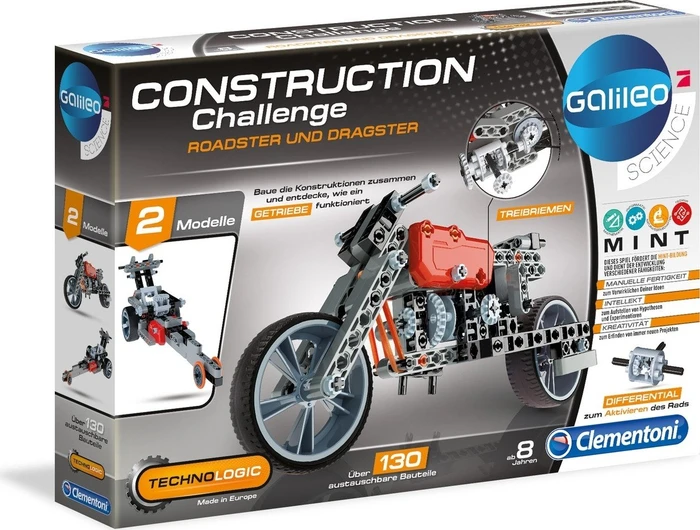 Clementoni Galileo Construction Challenge Roadster & Dragster