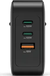 Hama Schnellladegerät GaN 2x USB-C 1x USB-A 100W schwarz