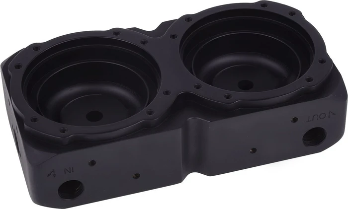 Alphacool Eisdecke D5 Dual Pumpenaufsatz, G1/4 Messing