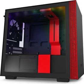 NZXT H210i, schwarz/rot, Glasfenster, Mini-ITX