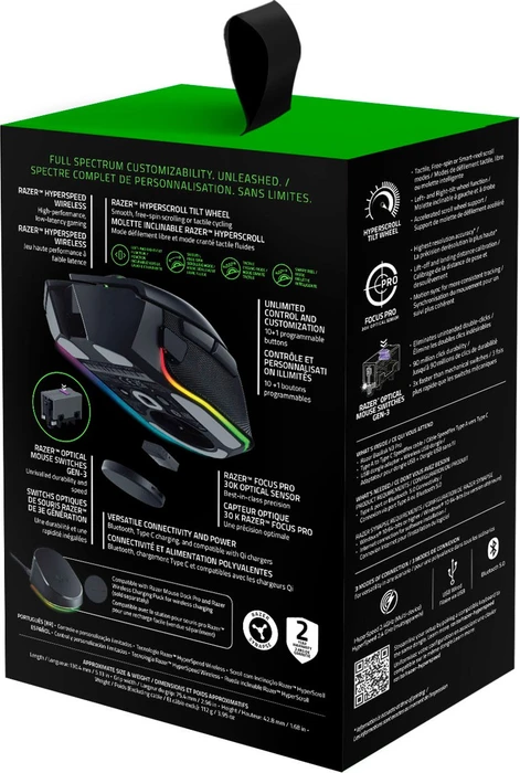 Razer Basilisk V3 Pro, USB/Bluetooth