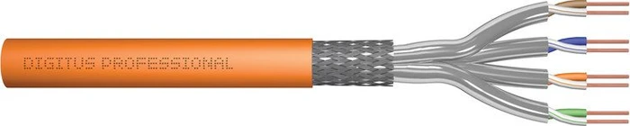 Digitus Professional Twisted-Pair Simplex Verlegekabel Dca, Cat7, S/FTP, ohne Stecker, 100m, orange