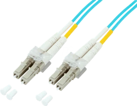 Roline / Secomp LSOH LWL Duplex Kabel, OM3, 2x LC Stecker/2x LC Stecker, 2m, türkis