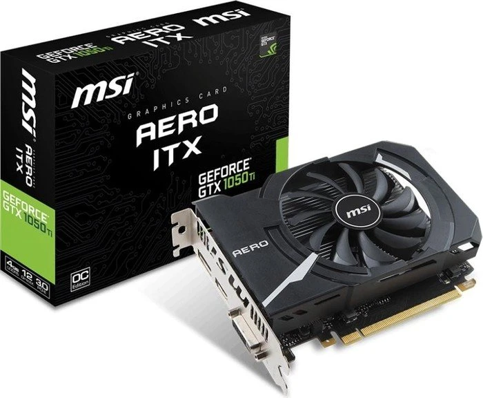 MSI GeForce GTX 1050 Ti Aero ITX 4G OC, 4GB GDDR5, DVI, HDMI, DP