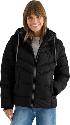 CECIL Steppjacke mit Kapuze Jacke schwarz (Damen)