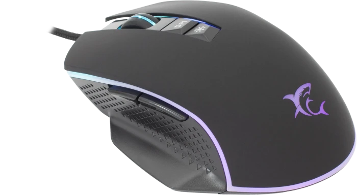 White Shark Gareth Black Gaming Mouse, schwarz, USB