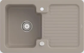 Villeroy & Boch Condor 45 Einbau Becken reversibel mit Ablauffernbedienung almond