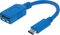 Manhattan SuperSpeed USB-C Anschlusskabel USB 3.2 Gen 1 Typ C-Stecker Typ A-Buchse 0.15m blau Vorschaubild