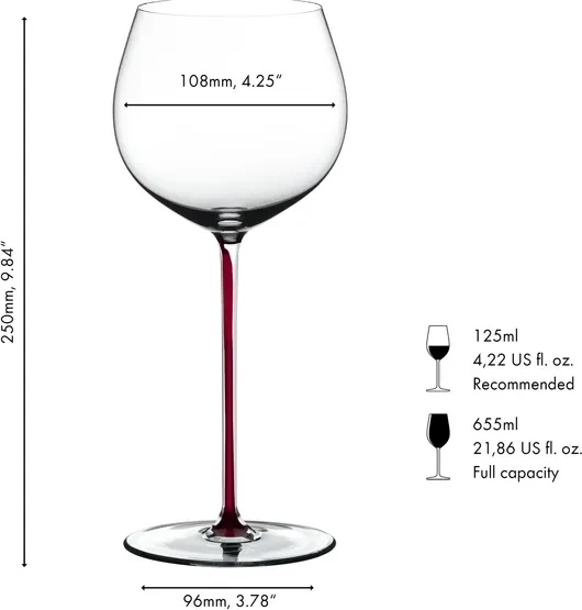 Riedel Fatto A Mano Im Eichenfass gereifter Chardonnay Weißweinglas drachenrot