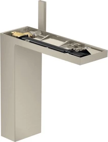 Hansgrohe Axor MyEdition Waschbeckenarmatur 230 mit Push-Open Ablaufgarnitur ohne Platte brushed nickel