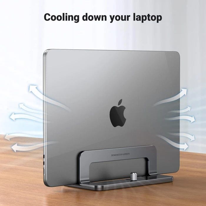 Ugreen Vertikaler Laptopständer, grau, verstellbar
