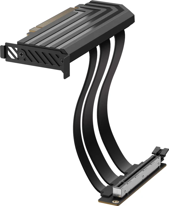 Hyte Hyper Riser Kabel, gewinkelt, PCIe 5.0, 200mm, schwarz