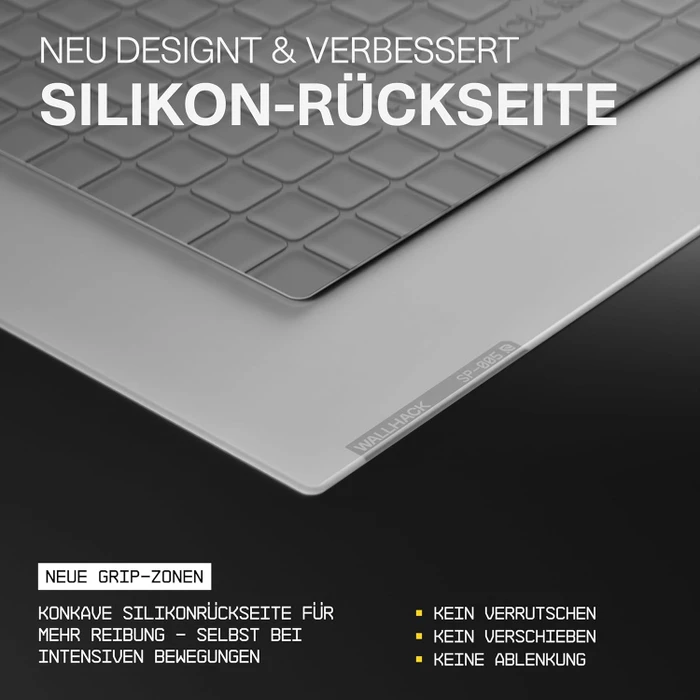 Wallhack SkyPAD SP-005 Glass Pad 5.0 Glas-Gaming-Mauspad, 510x440mm, weiß