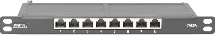 Digitus Professional Patchpanel Cat6, 8-Port, schwarz