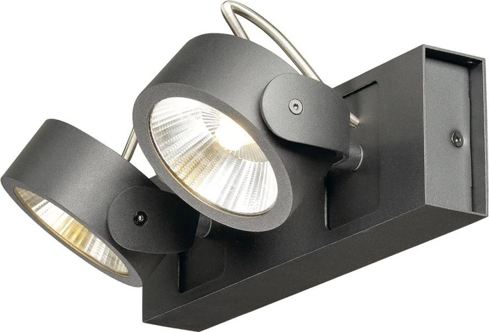 SLV Kalu LED Wand-/Deckenleuchte 60° 2-flammig schwarz
