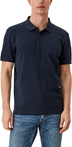 s.Oliver Baumwollpiqué Poloshirt kurzarm navy (Herren)