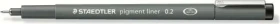 Staedtler Pigmentliner 308 0.2mm schwarz, 10er-Pack
