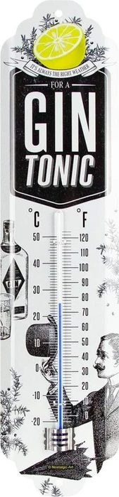 Nostalgic Art Retro Thermometer Gin Tonic Weather, analog