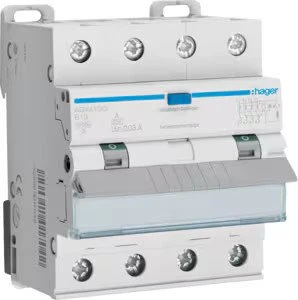 Hager Fehlerstrom-Leitungsschutzschalter 4P 10kA C-40A 30mA Typ A