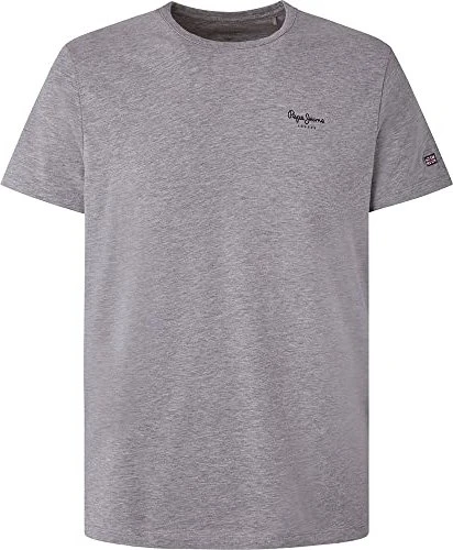 Pepe Jeans Logodruck Slim Fit T-Shirt kurzarm marl grey (Herren)
