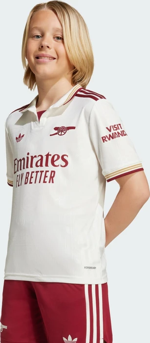 adidas FC Arsenal 2025/2026 Ausweichtrikot cloud white/team coll burgundy 2 (Junior)
