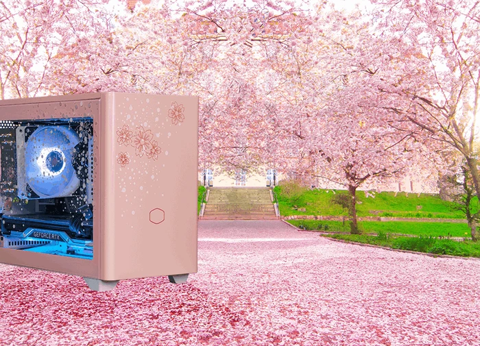 Cooler Master MasterBox NR200P Sakura Limited Edition, rosa, Glasfenster, Mini-ITX
