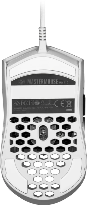 Cooler Master MasterMouse MM710 Gaming Maus weiß glänzend, USB