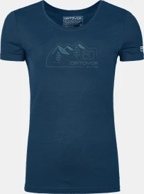 Ortovox 150 Cool Vintage Badge Funktionsshirt kurzarm deep ocean (Damen)