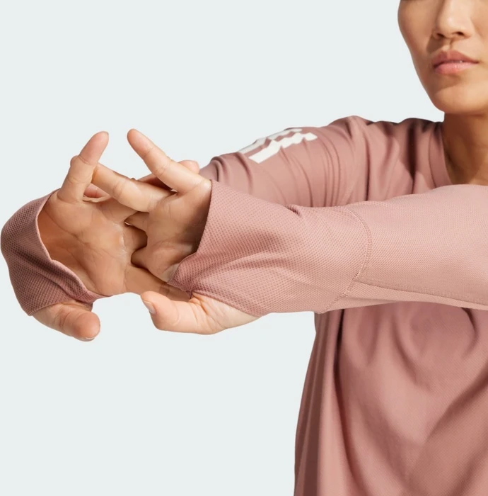 adidas Own The Run Laufshirt langarm warm clay (Damen)