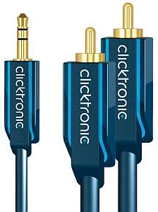 Clicktronic Casual 3.5mm Klinke/Cinch Audio Kabel 2m