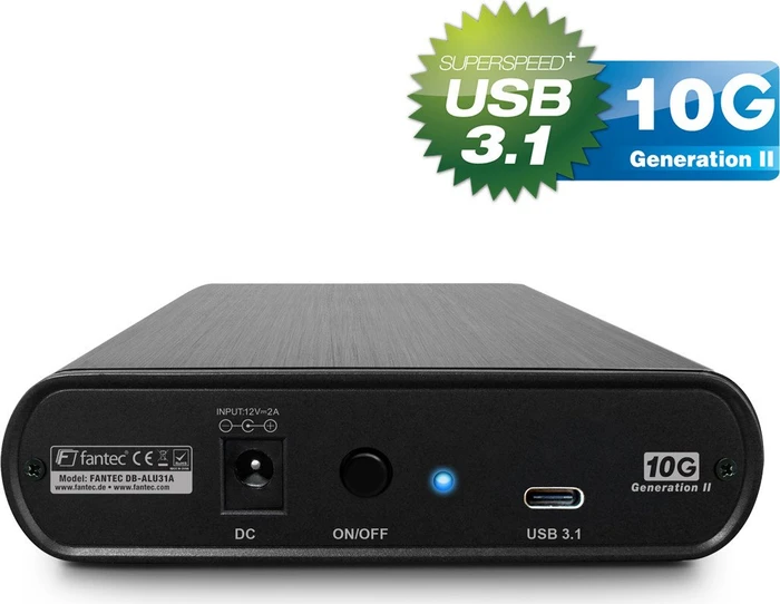 Fantec DB-ALU31A, USB-C 3.1