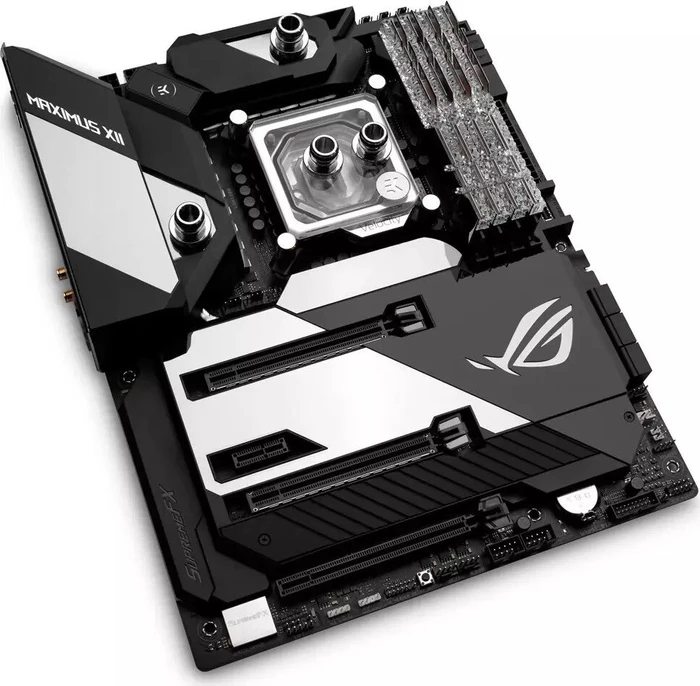 EK Water Blocks Quantum Line EK-Quantum Momentum ASUS ROG Maximus XII Formula D-RGB VRM Bridge, Nickel, Acryl