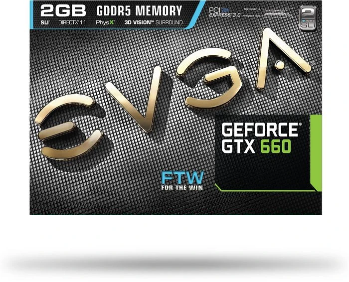 EVGA GeForce GTX 660 FTW, 2GB GDDR5, 2x DVI, HDMI, DP