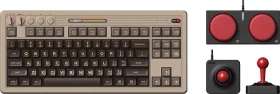 8BitDo Retro Mechanical Keyboard, C64 Edition, beige, Kailh Box V2 WHITE, USB/Bluetooth, US